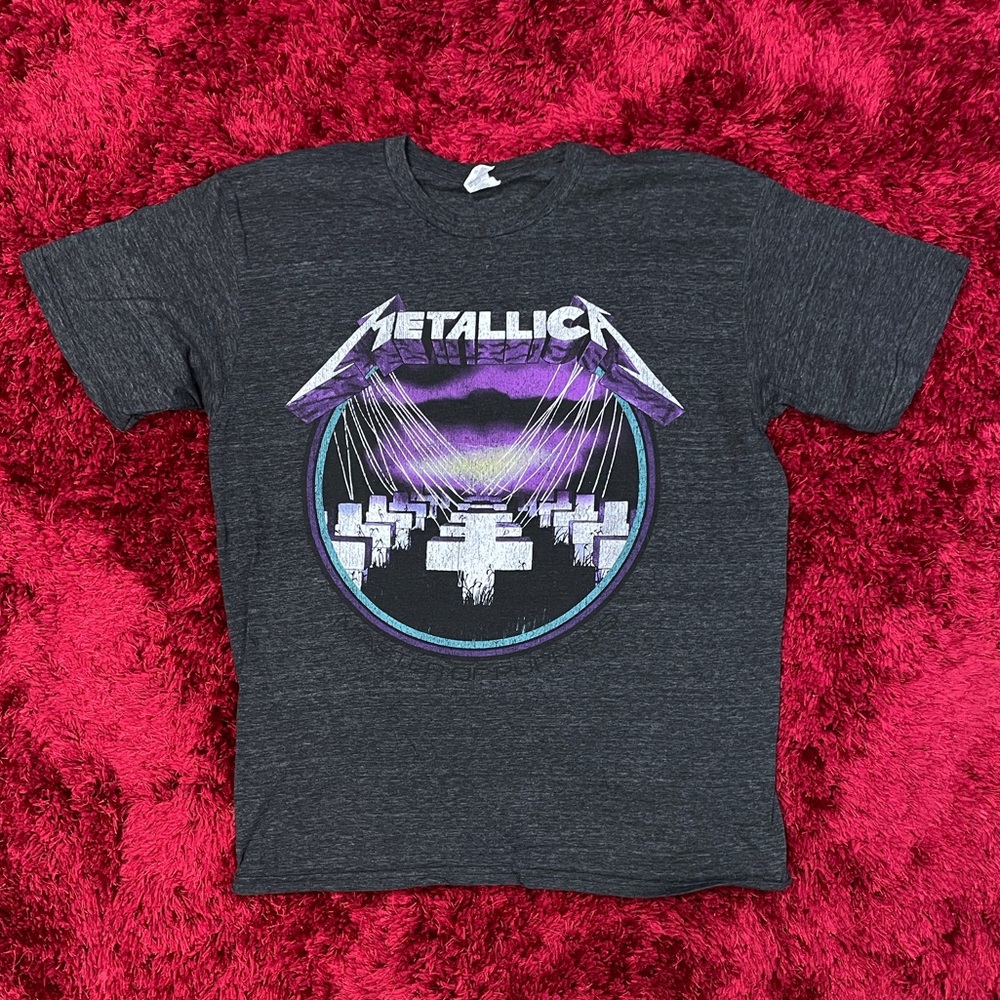 Metallica Album Art Shirt Black Mediun Master Of Puppets Ride the Lightening